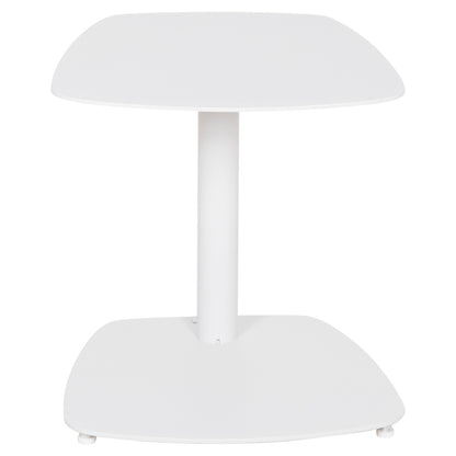 Sunbed Side Table Caret Hm6563.02 Aluminum In White 40x39x42hcm.