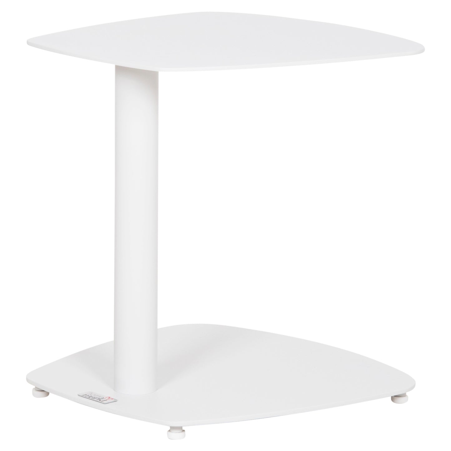 Sunbed Side Table Caret Hm6563.02 Aluminum In White 40x39x42hcm.