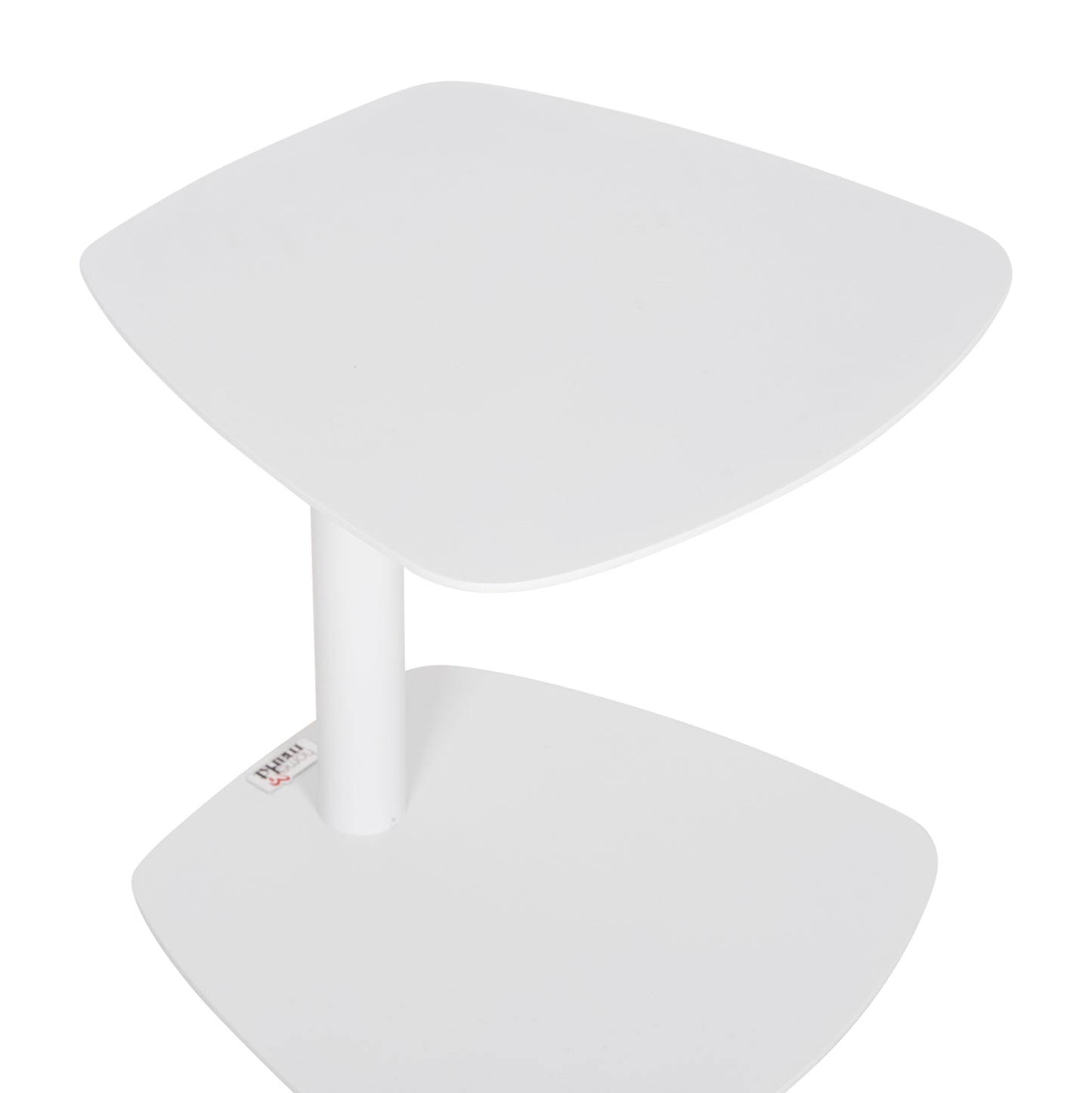 Sunbed Side Table Caret Hm6563.02 Aluminum In White 40x39x42hcm.