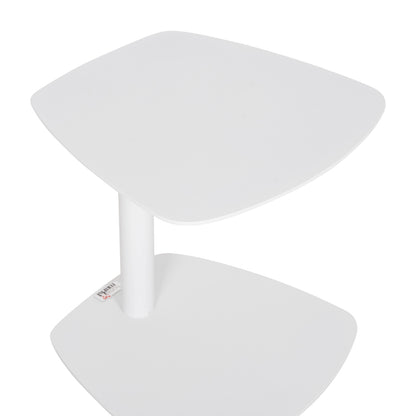 Sunbed Side Table Caret Hm6563.02 Aluminum In White 40x39x42hcm.