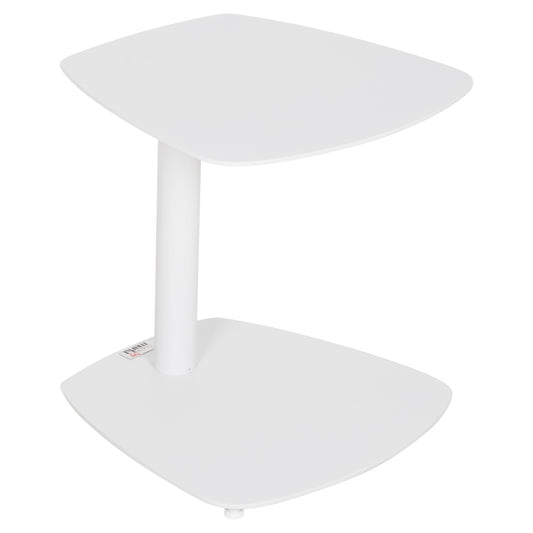 Sunbed Side Table Caret Hm6563.02 Aluminum In White 40x39x42hcm.