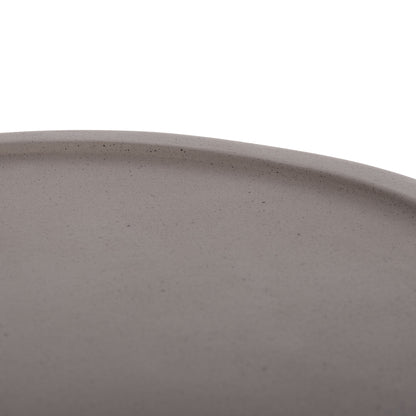 Side Table Tred(t) Hm18169.03 Fiber Cement In Grey-natural Rattan--Φ40x61hcm.