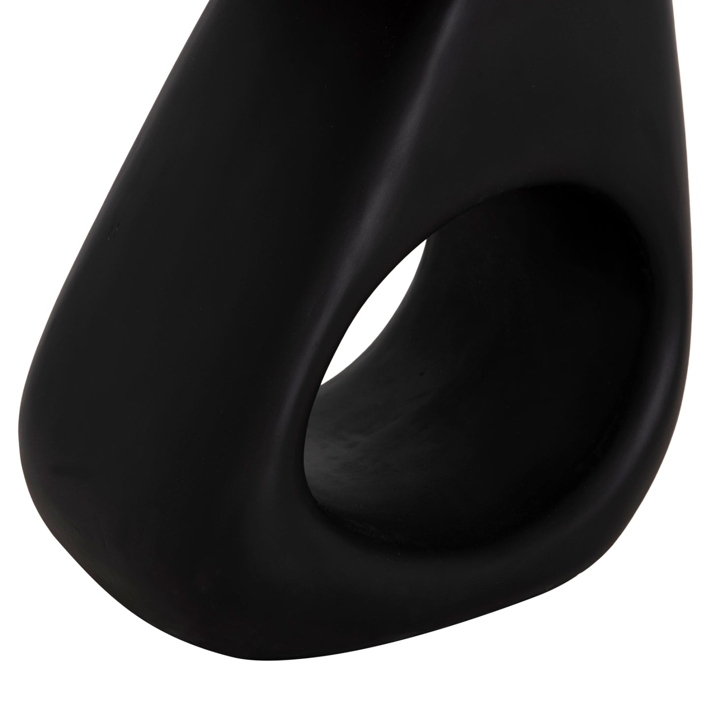 Side Table Aida Hm4692.01 Fiber Cement In Black--teak Wood Top 47x60x59hcm.