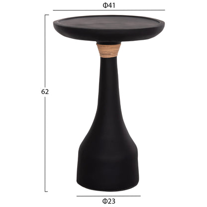 Lamp Table Round Torg Hm18170.01 Fiber Cement Black Φ41x62hcm.