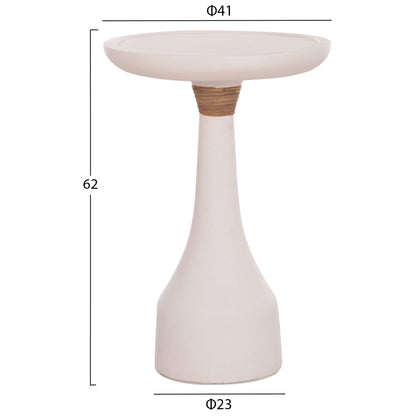 Lamp Table Round Torg Hm18170.02 Fiber Cement White Φ41x62hcm.