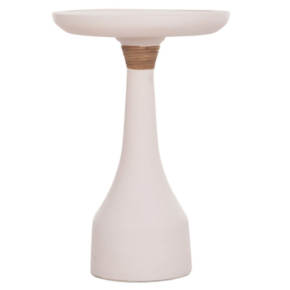 Lamp Table Round Torg Hm18170.02 Fiber Cement White Φ41x62hcm.