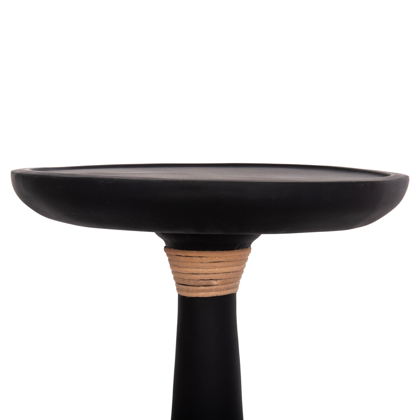 Lamp Table Round Torg Hm18170.01 Fiber Cement Black Φ41x62hcm.
