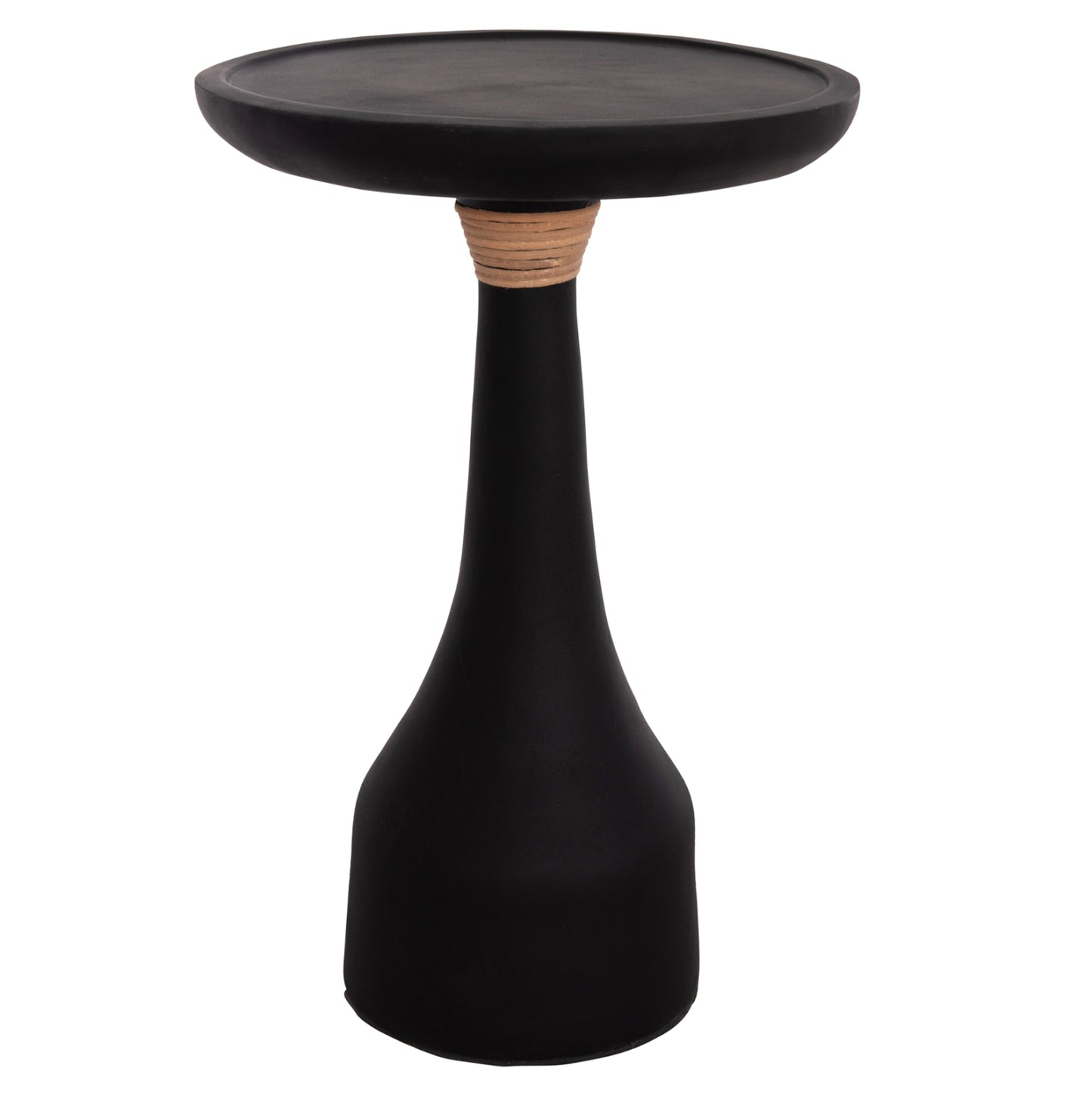 Lamp Table Round Torg Hm18170.01 Fiber Cement Black Φ41x62hcm.