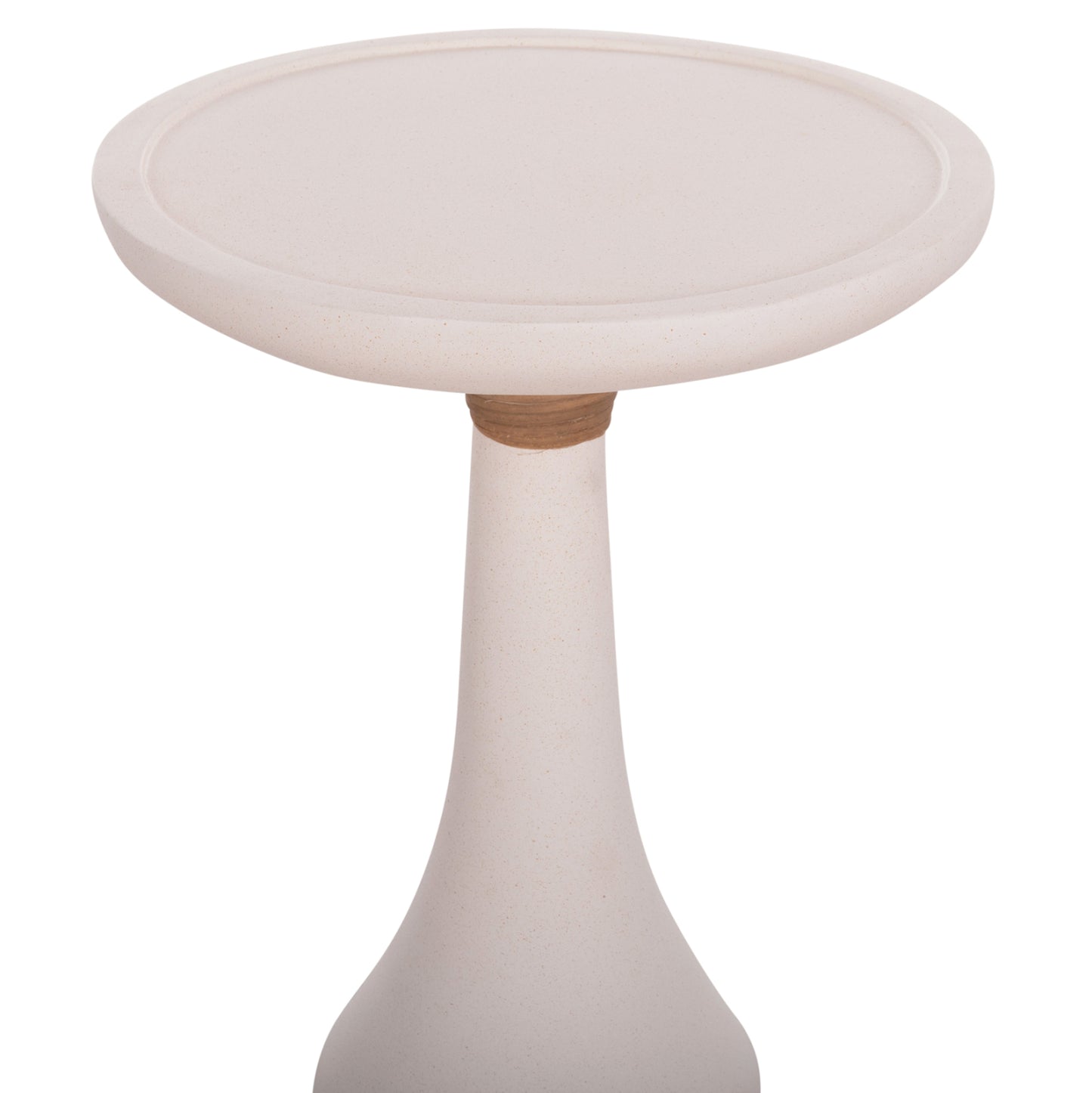 Lamp Table Round Torg Hm18170.02 Fiber Cement White Φ41x62hcm.