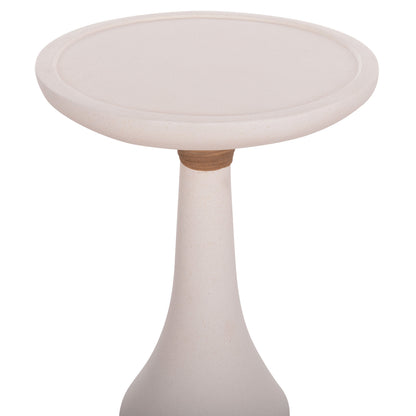 Lamp Table Round Torg Hm18170.02 Fiber Cement White Φ41x62hcm.