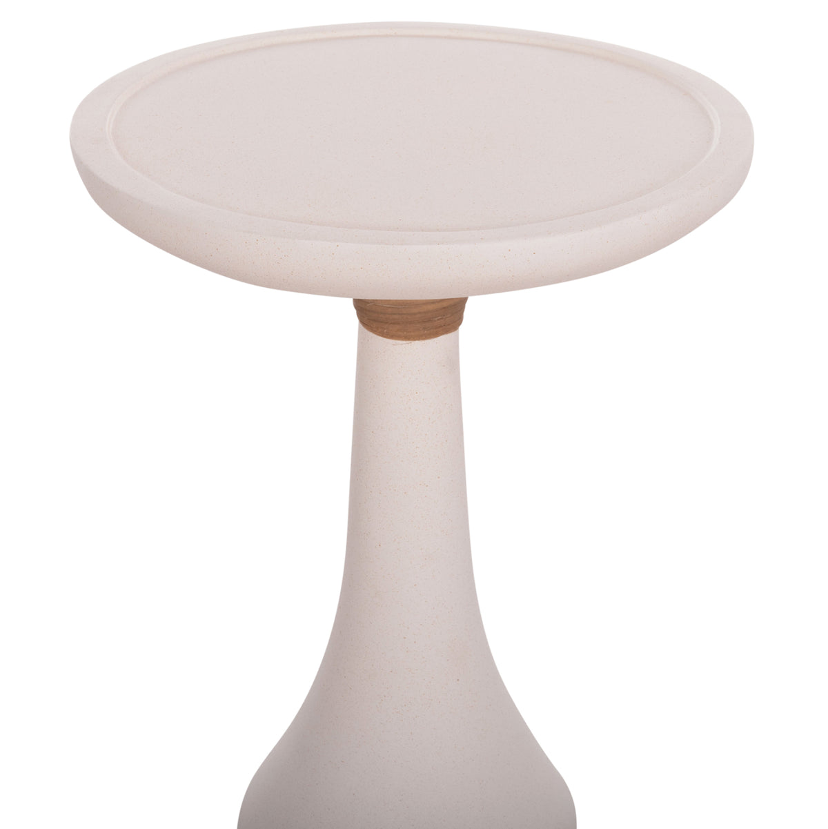 Lamp Table Round Torg Hm18170.02 Fiber Cement White Φ41x62hcm.
