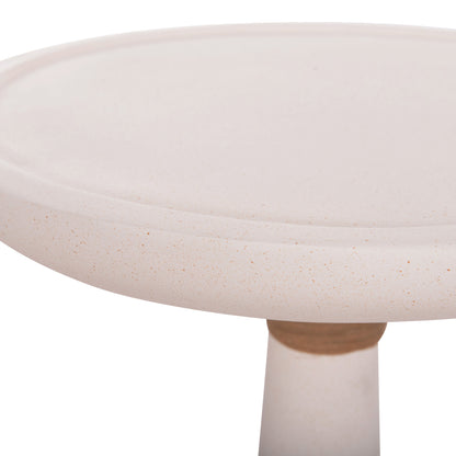 Lamp Table Round Torg Hm18170.02 Fiber Cement White Φ41x62hcm.