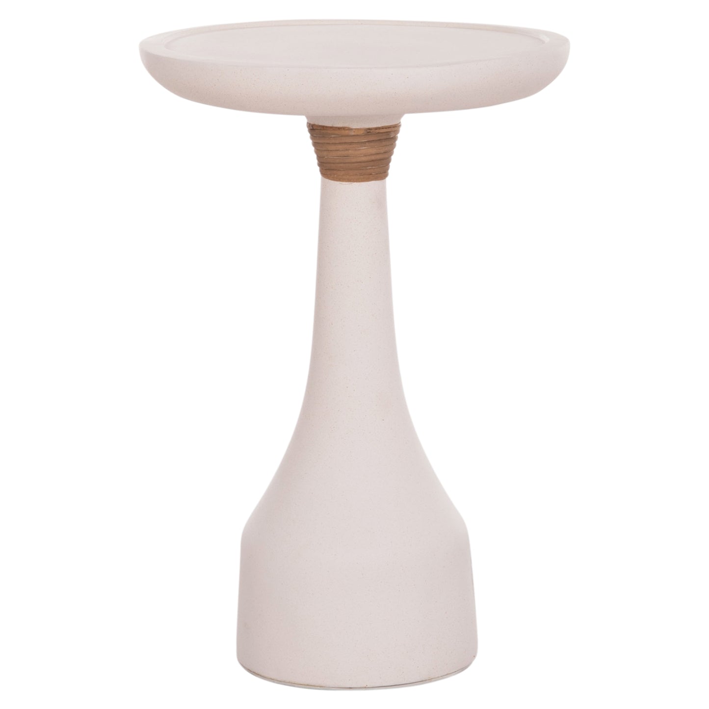 Lamp Table Round Torg Hm18170.02 Fiber Cement White Φ41x62hcm.