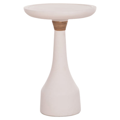 Lamp Table Round Torg Hm18170.02 Fiber Cement White Φ41x62hcm.