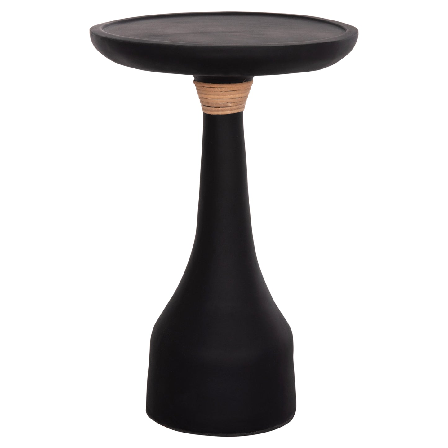 Lamp Table Round Torg Hm18170.01 Fiber Cement Black Φ41x62hcm.
