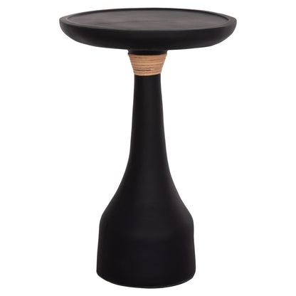 Lamp Table Round Torg Hm18170.01 Fiber Cement Black Φ41x62hcm.