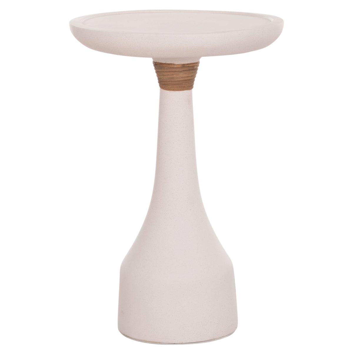Lamp Table Round Torg Hm18170.02 Fiber Cement White Φ41x62hcm.