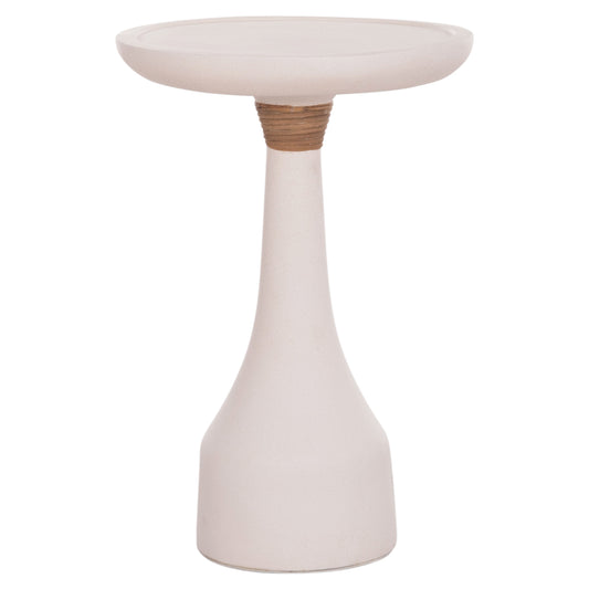 Lamp Table Round Torg Hm18170.02 Fiber Cement White Φ41x62hcm.