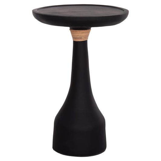 Lamp Table Round Torg Hm18170.01 Fiber Cement Black Φ41x62hcm.
