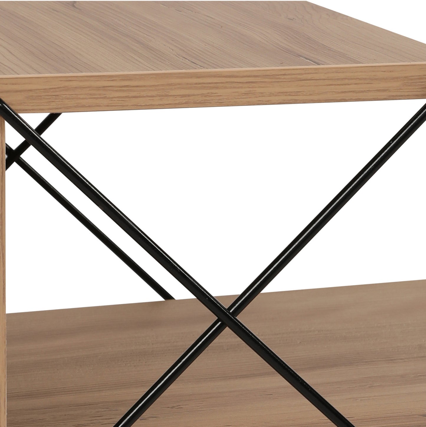 Side Table/nightstand Melamine In Natural Color 50x40x55hcm.hm9434.01