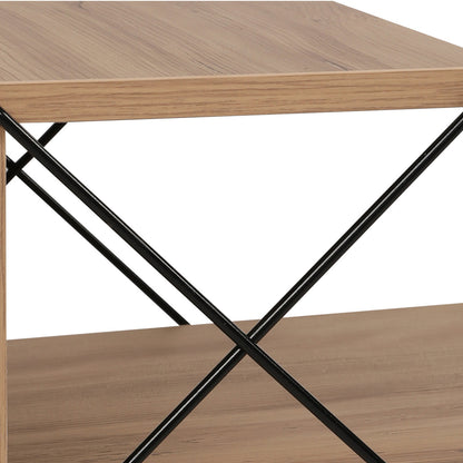 Side Table/nightstand Melamine In Natural Color 50x40x55hcm.hm9434.01