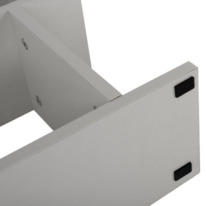 Side Table Hm8956.13 With Storage Spaces Amabella Melamine White 45x17x52hcm.