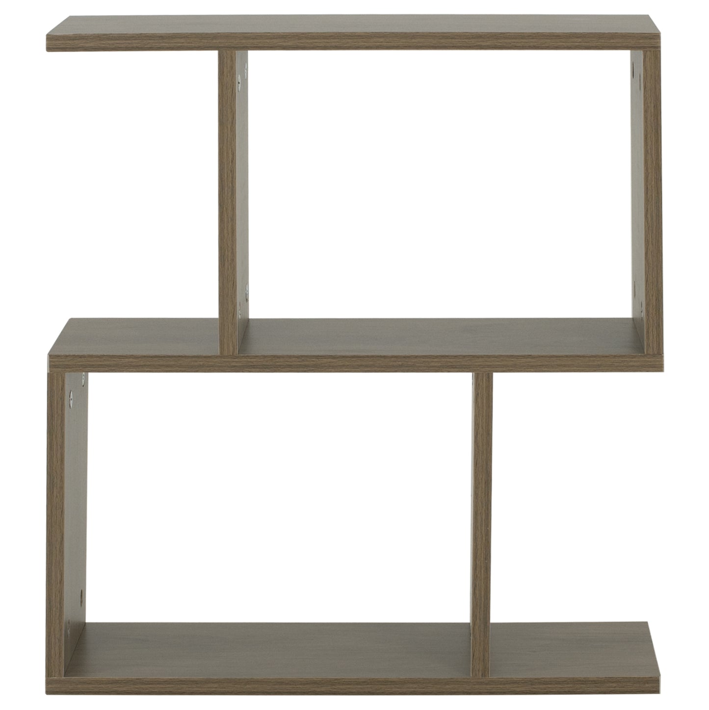 Side Table With Storage Spaces Hm8881.12 Melamine In Olive Grey Color 50x17x56hcm.