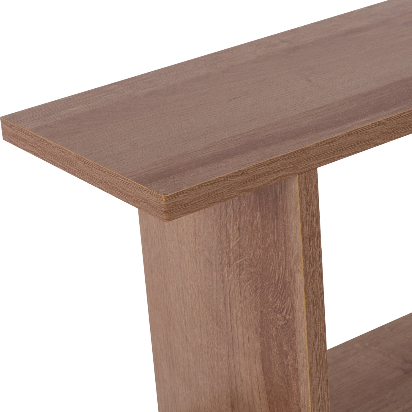 Side Table Ameer With Storage Spaces Hm8881.11 Melamine In Natural Color 50x17x56hcm.