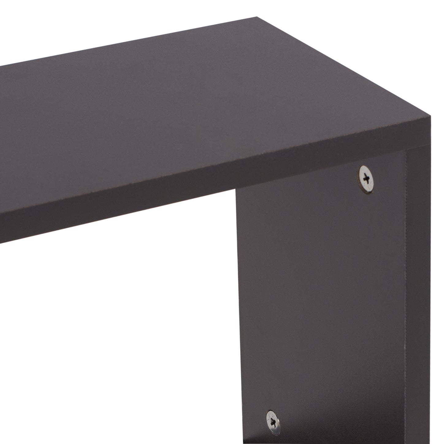 Side Table Ameer With Storage Spaces Hm8881.20 Melamine In Grey Color 50x17x56hcm.