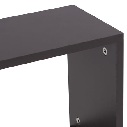 Side Table Ameer With Storage Spaces Hm8881.20 Melamine In Grey Color 50x17x56hcm.