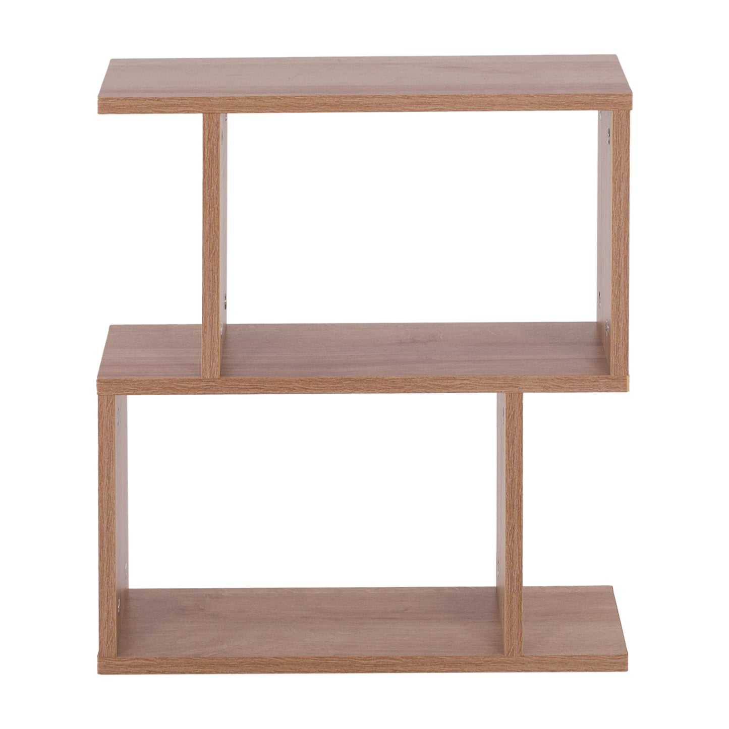 Side Table Amabella Hm8956.11 With Open Storage Spaces Melamine In Natural Wood Color 45x17x52hcm.