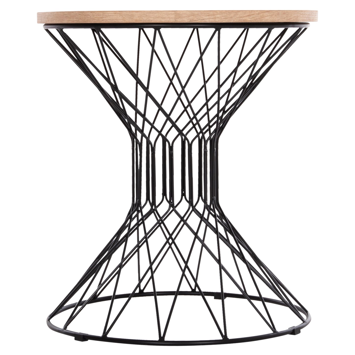 Side Table Keon Hm18038.03 Mdf Top In Sonama-metal Base Φ45x50hcm.
