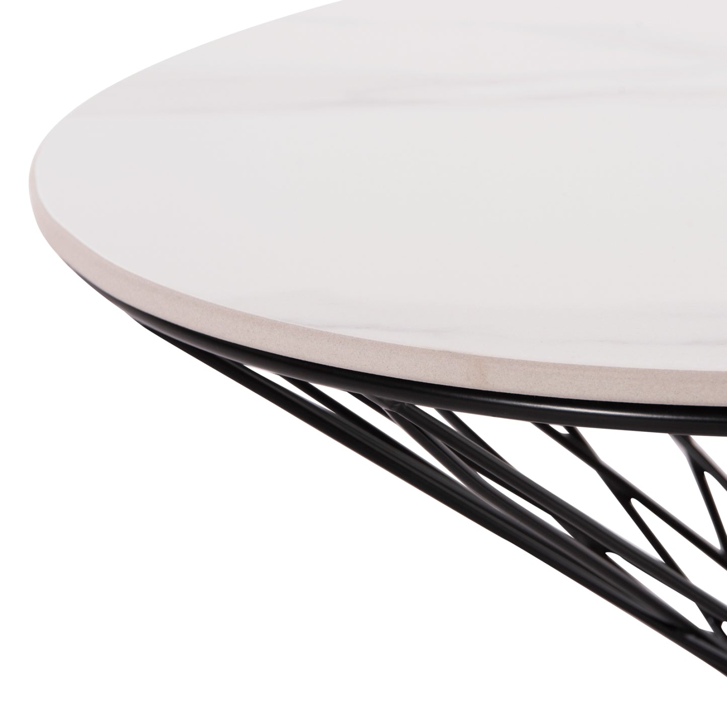Side Table Gresam Hm18039.01 Ceramic Top-metal Base Φ50x44hcm.