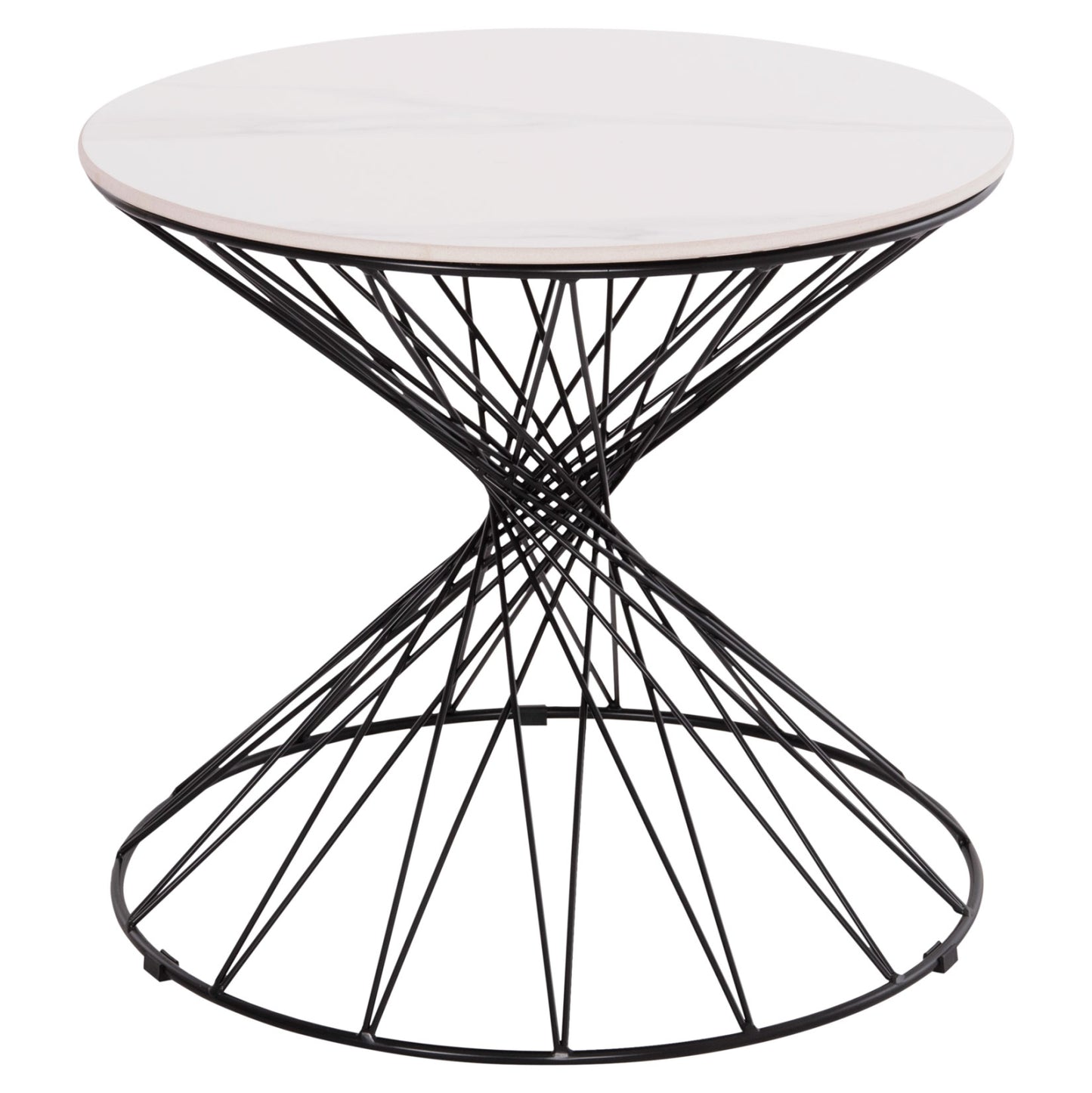 Side Table Gresam Hm18039.01 Ceramic Top-metal Base Φ50x44hcm.