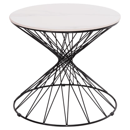 Side Table Gresam Hm18039.01 Ceramic Top-metal Base Φ50x44hcm.