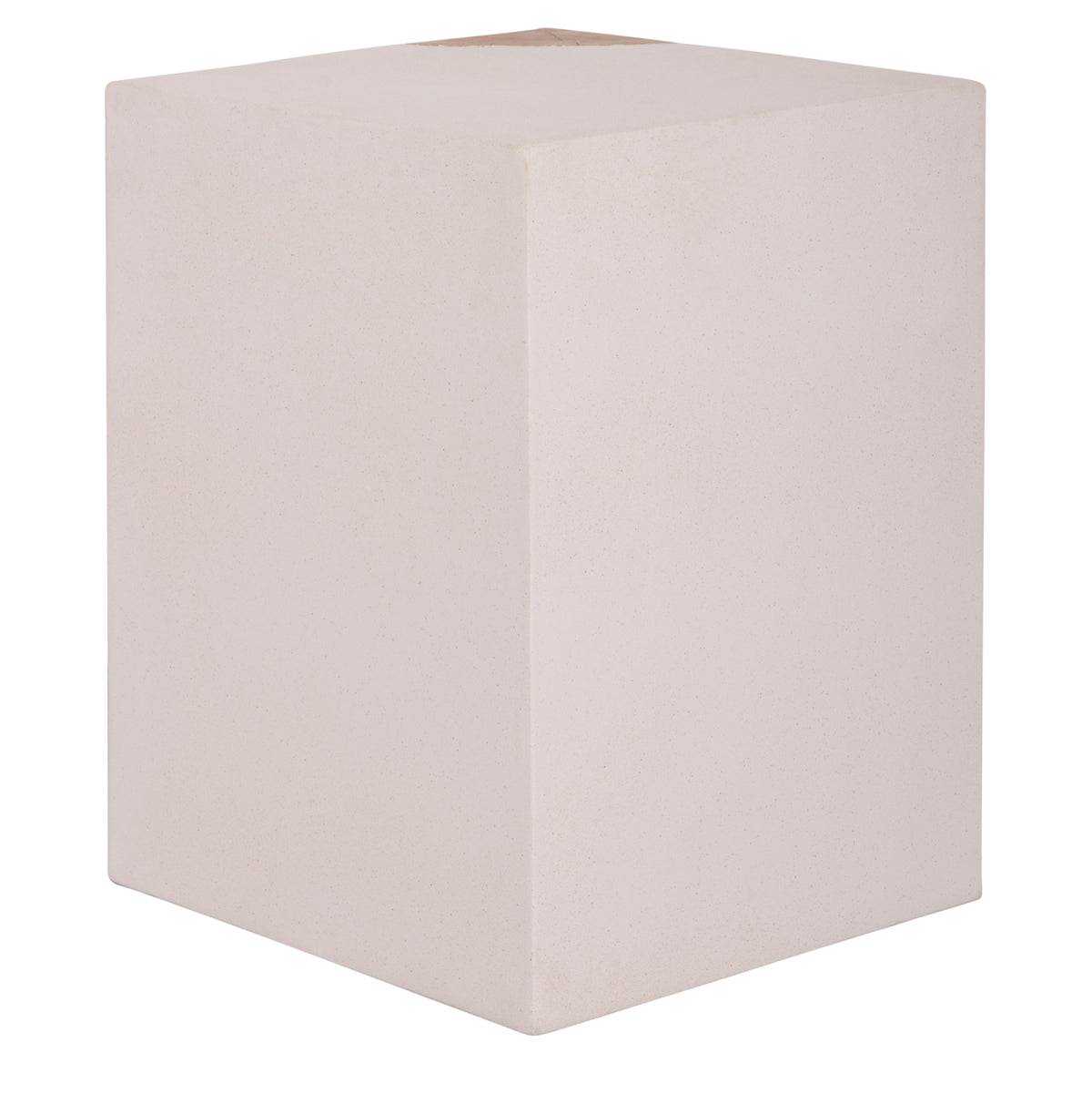 Square Side Table Leia Hm18163.02 Fiber Cement In White--teak Wood 32.5x32.5x46hcm.