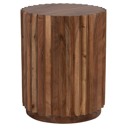 Side Table Round Sedge Hm9696 Solid Acacia-natural Color Φ40x50hcm.