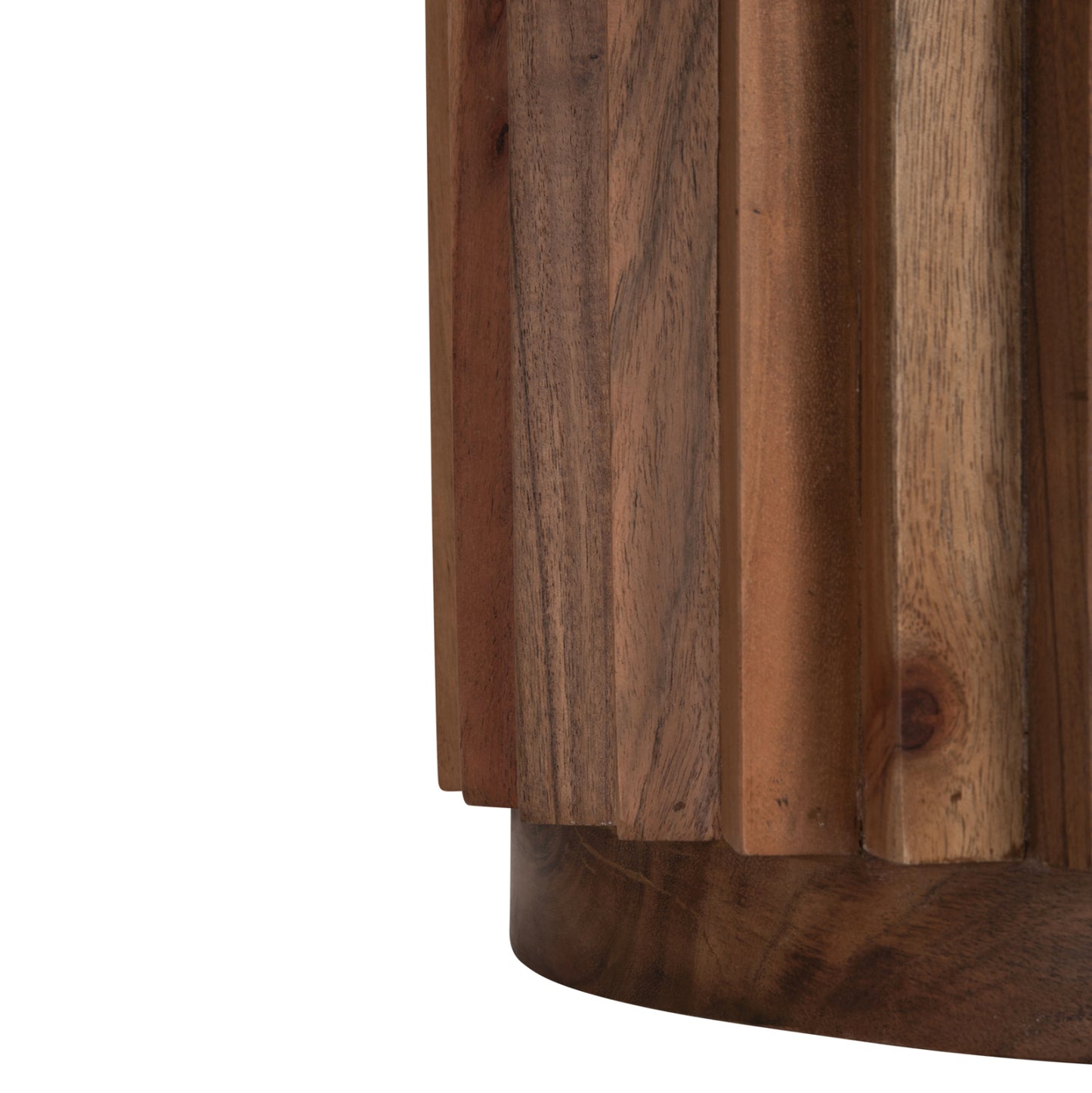 Side Table Round Sedge Hm9696 Solid Acacia-natural Color Φ40x50hcm.
