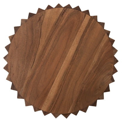 Side Table Round Sedge Hm9696 Solid Acacia-natural Color Φ40x50hcm.