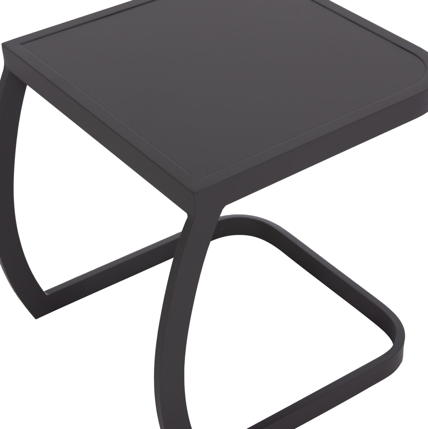 Sunbed Side Table Rickon Hm6324.01 Aluminum In Grey Color 45x48x49.5hcm.