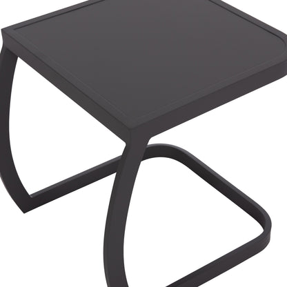 Sunbed Side Table Rickon Hm6324.01 Aluminum In Grey Color 45x48x49.5hcm.
