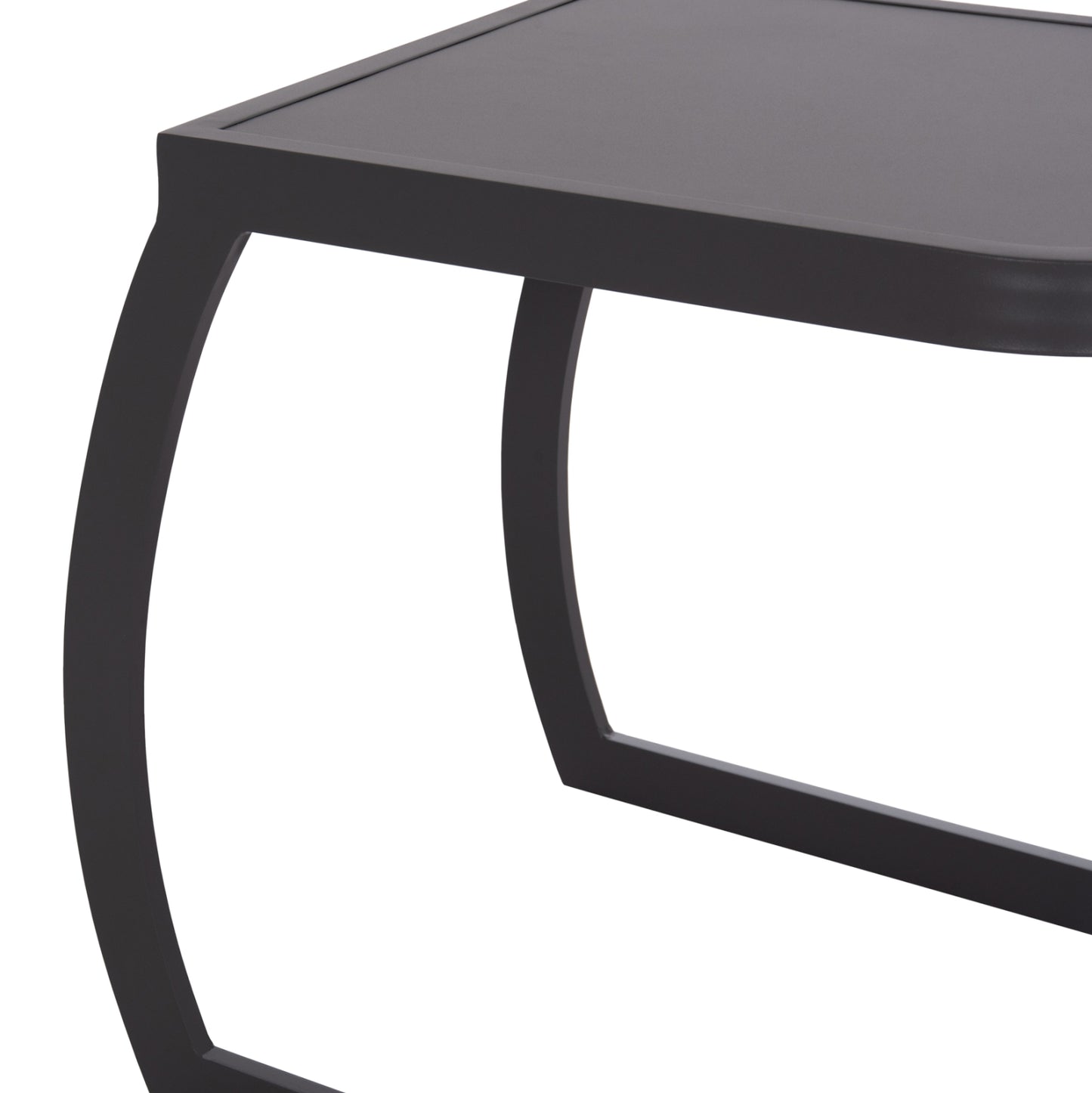 Sunbed Side Table Rickon Hm6324.01 Aluminum In Grey Color 45x48x49.5hcm.