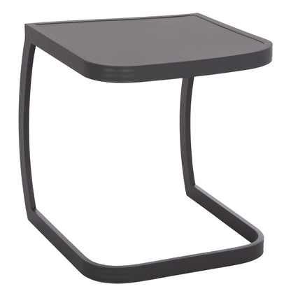 Sunbed Side Table Rickon Hm6324.01 Aluminum In Grey Color 45x48x49.5hcm.