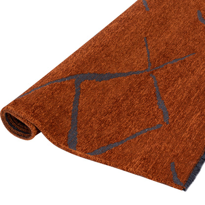 Hm7674.04 160Χ230cm, Bronze-black Carpet With Self-fringes