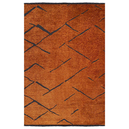 Hm7674.04 160Χ230cm, Bronze-black Carpet With Self-fringes