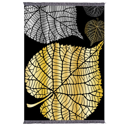 Living Room Carpet With Fringes Josiane Hm7723.39 Leaves 180x280