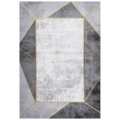 Hm7675.23 160x230cm, Grey-white Carpet, Josiane, Fringes