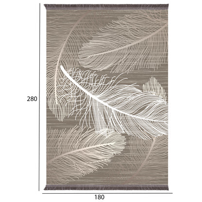 Living Room Carpet With Fringes Josiane Hm7723.37 Brown-beige 180x280