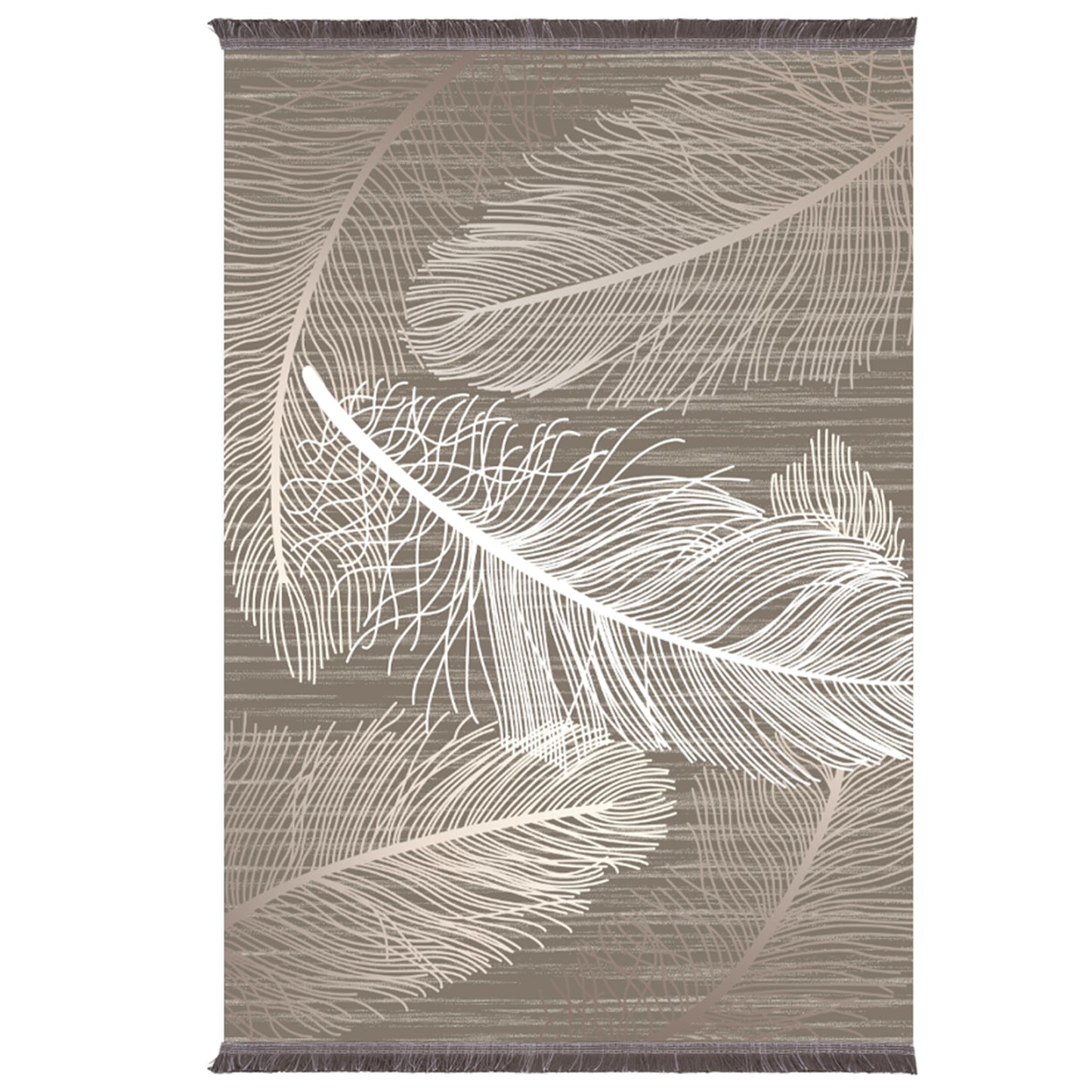 Living Room Carpet With Fringes Josiane Hm7723.37 Brown-beige 180x280
