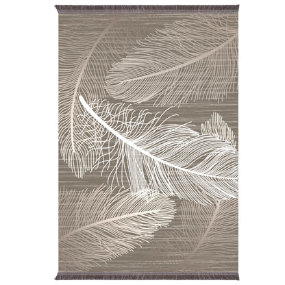 Living Room Carpet With Fringes Josiane Hm7723.37 Brown-beige 180x280